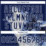 Custom Name & Number Navy Gray White 3D Wolf Howling Bomber Varsity Letterman Jacket Personalized Navy White-Gray Wolf Howling