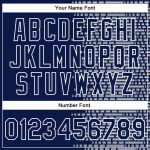 Custom Name and Number Navy White 3D Halftone Pattern Bomber Varsity Letterman Jacket Personalized Navy White Halftone 3D