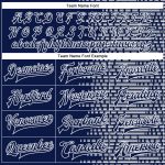 Custom Name and Number Navy White 3D Halftone Pattern Bomber Varsity Letterman Jacket Personalized Navy White Halftone 3D