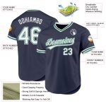 Customizable Authentic Throwback Baseball Jersey - Personalized Navy White and Kelly Green with Team Name & Number Personalized