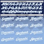 Personalized 3D Gradient Baseball Jersey with Custom Name and Number - Navy White Light Blue Square Pattern Design Personalized