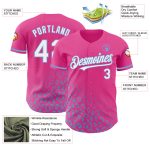 Custom Leopard Print Fade Baseball Jersey - Personalized Name and Number in Navy, White, Light Blue 3D Pattern Design Personalized