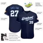 Custom Name and Number Authentic Baseball Jersey - Personalized Navy, White & Light Blue Team Jersey Personalized Navy White-Light