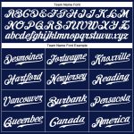 Personalized Authentic Baseball Jersey in Navy, White, and Light Blue Personalized Navy White-Light Blue Authentic Baseball