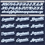 Custom Name Number Baseball Jersey - Personalized Navy White Light Blue Authentic Raglan Sleeves Personalized Navy White-Light