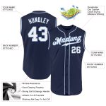 Custom Navy and Light Blue Baseball Jersey - Personalized Sleeveless with Name and Number Personalized Navy White-Light Blue