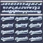 Custom Team Baseball Jersey - Personalized Navy White Light Blue With Name and Number Authentic Throwback Design Personalized