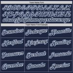 Personalized Authentic Basketball Jersey - Navy White-Light Blue Throwback Design Personalized Navy White-Light Blue Authentic