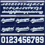 Custom Name Number Authentic Throwback Basketball Shorts - Personalized Navy White Light Blue Team Apparel Personalized Navy