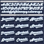 Custom Two Tone Baseball Jersey with Personalized Name and Number - Navy White Light Blue Personalized Navy White-Light Blue
