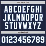 Custom Name and Number Navy White Light Blue Two Tone Varsity Letterman Bomber Jacket Full-Snap for Team Personalized Navy