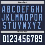 Custom Team Hockey Jersey with Personalized Name & Number - Navy & Light Blue Personalized Navy White-Light Blue Hockey Jersey