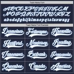 Custom Team Hockey Jersey with Personalized Name & Number - Navy & Light Blue Personalized Navy White-Light Blue Hockey Jersey