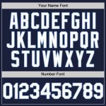 Custom Baseball Jersey with Personalized Name and Number - Navy White Light Blue Line Authentic Personalized Navy White-Light