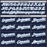 Custom Baseball Jersey with Personalized Name and Number - Navy White Light Blue Line Authentic Personalized Navy White-Light