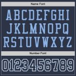 Personalized Authentic Football Jersey - Navy, White & Light Blue Mesh Design Personalized Navy White-Light Blue Mesh Authentic