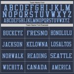 Personalized Authentic Football Jersey - Navy, White & Light Blue Mesh Design Personalized Navy White-Light Blue Mesh Authentic