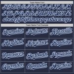 Personalized Authentic Throwback Baseball Jersey Navy White Light Blue Mesh Personalized Navy White-Light Blue Mesh Authentic
