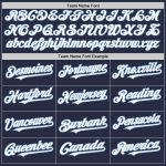 Custom Throwback Baseball Jersey - Personalized Navy Light Blue Mesh with Team Name & Number Personalized Navy White-Light