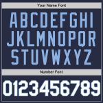 Custom Throwback Baseball Jersey - Personalized Navy Light Blue Mesh with Team Name & Number Personalized Navy White-Light