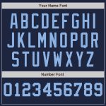 Custom Name and Number Baseball Jersey - Personalized Navy White-Light Blue Pinstripe Authentic Split Design Personalized