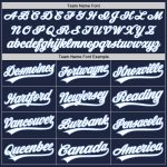 Custom Navy White Light Blue Softball Jersey for Team - Personalized Unisex Two-Button with Name and Number Personalized
