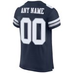 Personalized Navy Blue White Light Gray Football Jersey - Authentic Mesh Style Personalized Navy White-Light Gray Mesh Authentic