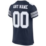 Personalized Custom Name and Number Navy White-Light Gray Authentic Football Jersey Personalized Navy White-Light Gray Mesh