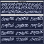 Custom Team Name Number Personalized Navy White Authentic Baseball Jersey Personalized Navy White Line Authentic Baseball