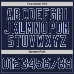 Custom Team Name Number Personalized Navy White Authentic Baseball Jersey Personalized Navy White Line Authentic Baseball
