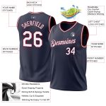 Personalized Authentic Basketball Jersey - Navy White Maroon Throwback Design Personalized Navy White-Maroon Authentic Throwback