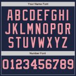 Custom Name and Number Baseball Jersey - Personalized Navy White Pink Pinstripe Authentic Fashion Team Personalized Navy