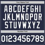 Personalized Authentic Throwback Baseball Jersey in Navy and White Mesh Personalized Navy White Mesh Authentic Throwback