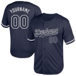 Custom Name Number Authentic Throwback Baseball Jersey - Personalized Navy White Mesh Team Jersey Personalized Navy White