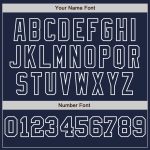 Custom Name Number Authentic Split Baseball Jersey Navy White-Navy Pinstripe Fashion Team Personalized Navy White-Navy Pinstripe
