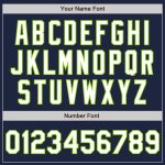 Custom Baseball Jersey with Personalized Name & Number, Navy White Neon Green, Authentic 3 Colors Arm Shapes Personalized