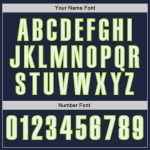Custom Name and Number Authentic Baseball Jersey - Personalized Navy White Neon Green Personalized Navy White-Neon Green