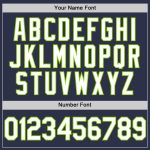 Custom Name and Number Authentic Baseball Jersey in Navy, White, and Neon Green - Personalized Throwback Design Personalized
