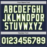 Custom Name & Number Personalized Basketball Jersey - Authentic Navy White Neon Green Throwback Design Personalized Navy