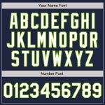 Custom Navy White Neon Green Bomber Varsity Jacket with Team Name and Number - Personalized Full-Snap Letterman Jacket Personalized