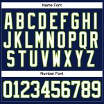 Custom Name and Number Hockey Jersey in Navy White and Neon Green - Personalized Lace Neck Team Apparel Personalized Navy