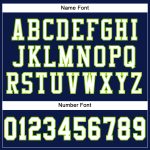Custom Personalized Football Jersey - Navy White Neon Green Mesh, Team Name & Number Personalized Navy White-Neon Green Mesh