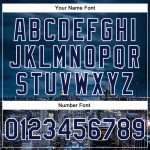 Navy White Personalized New York City 3D Varsity Letterman Jacket with Custom Name and Number, Full-Snap Bomber Design Personalized