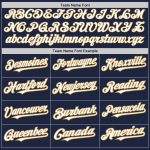 Custom Baseball Jersey with Personalized Name & Number | Navy, White, Old Gold | Authentic Team Apparel Personalized Navy