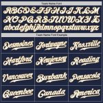 Custom Name Number Authentic Baseball Jersey - Personalized Navy White Old Gold Team Personalized Navy White-Old Gold Authentic