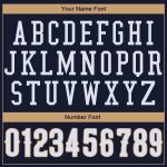 Personalized Authentic Basketball Jersey - Navy White Old Gold Retro Design Personalized Navy White-Old Gold Authentic Throwback