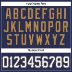 Custom Name and Number Personalized Authentic Basketball Jersey - Navy White Old Gold Throwback Style Personalized Navy White-Old