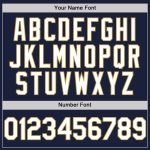 Personalized Custom Name Number Navy White Gold Line Authentic Baseball Jersey Personalized Navy White-Old Gold Line Authentic