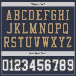 Custom Name Number Personalized Mesh Throwback Football Jersey - Navy White Old Gold Design Personalized Navy White-Old Gold