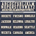 Custom Name Number Personalized Mesh Throwback Football Jersey - Navy White Old Gold Design Personalized Navy White-Old Gold